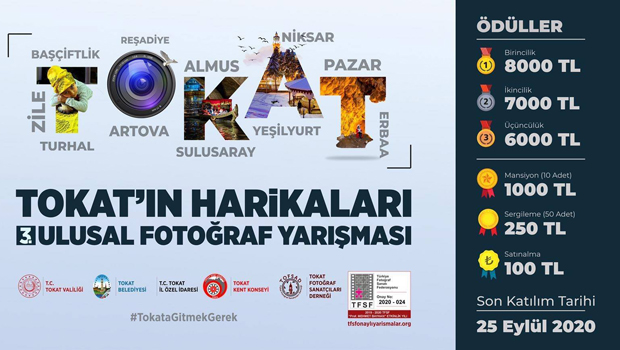 3. Tokat'ın Harikaları Fotoğraf Yarışması başladı.