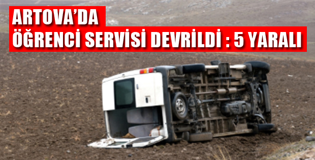 ARTOVA'DA ENGELLİ SERVİSİ KAZA YAPTI