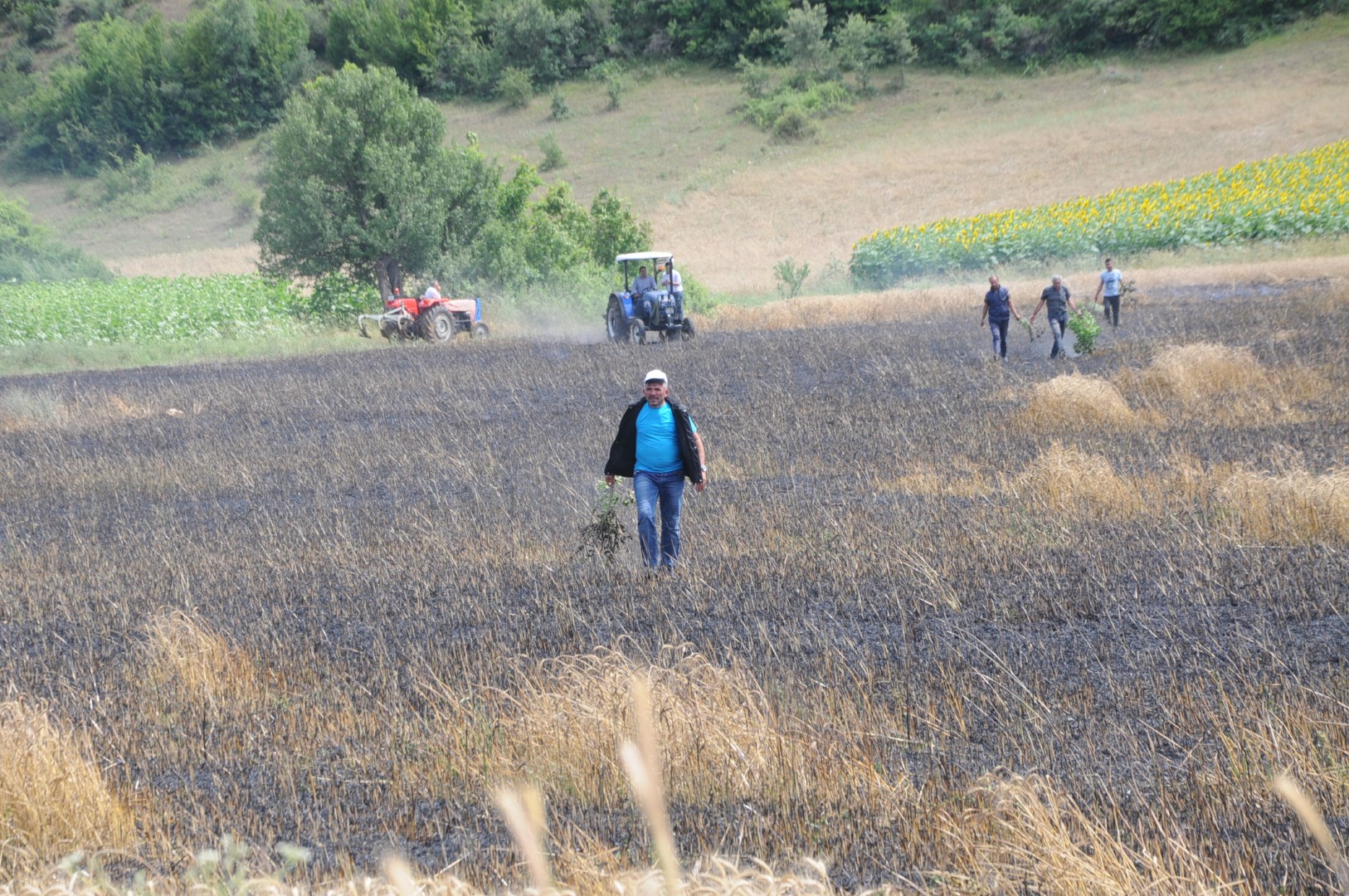 EKİN TARLASINDA YANGIN