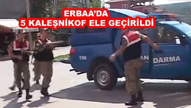 Erbaa'da 5 Kaleşnikof Silah Ele Geçirildi