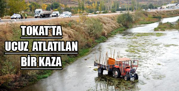 TRAKTÖRE KAMYON ÇARPTI