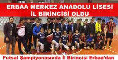  Erbaa Merkez Anadolu Lisesi İl Birincisi Oldu