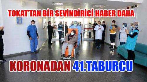 Korona virüsü yenen 41'inci hasta alkışlarla evine gönderildi