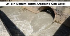 21 Bin Dönüm Tarım Arazisi Artık Susuz Değil