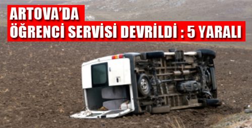 ARTOVA'DA ENGELLİ SERVİSİ KAZA YAPTI