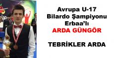 Avrupa Bilardo Şampiyonu Arda GÜNGÖR