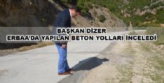 Başkan Beton Yolları İnceledi