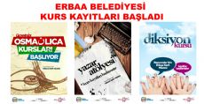 ERBAA BELEDİYESİ KURS KAYITLARI BAŞLADI