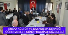 ERBAA KÜLTÜR VE DAYANIŞMA DERNEĞİ ÖĞRETMENLER GÜNÜ PROGRAMI DÜZENLEDİ