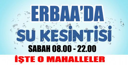 ERBAA SU KESİNTİSİ