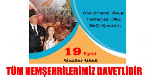 ERBAA'DA GAZİLER GÜNÜ ANMA PROGRAMINA DAVETLİSİNİZ