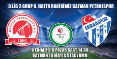 ERBAASPOR BU HAFTA BATMANPETROLSPOR DEPLASMANINDA