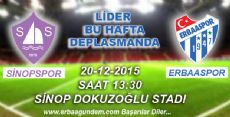 ERBAASPOR BU HAFTA SİNOPSPOR DEPLASMANINDA