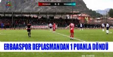 ERBAASPOR DEPLASMANDAN 1 PUANLA DÖNDÜ