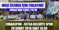 ERBAASPOR MAÇINI CANLI YAYINDA İZLEMEK İÇİN