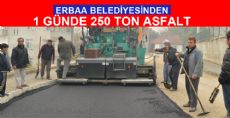 Erbaa Belediyesi Bir Günde 250 Ton Asfalt Döktü.