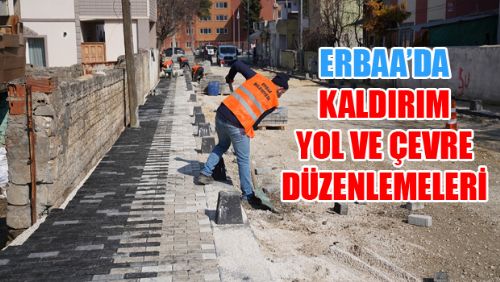 Erbaa'da kaldırım, yol ve çevre düzenlemeleri