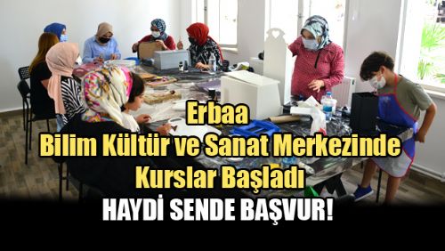 Erbaa Bilim Kültür ve Sanat Merkezinde kurslar devam ediyor