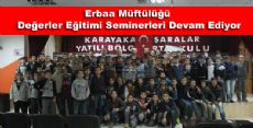 Erbaa Müftülüğü Değerler Eğitimi Seminerleri Devam Ediyor