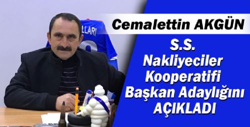 Erbaa Nakliyeciler Kooperatifi Başkan Adayı Cemalettin AKGÜN