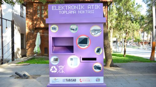 Erbaa'da Elektronik Atık Toplama Kutusu