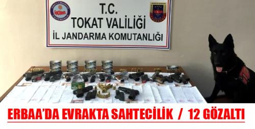 Erbaa'da Evrakta Sahtecilik Operasyonu: 12 Gözaltı