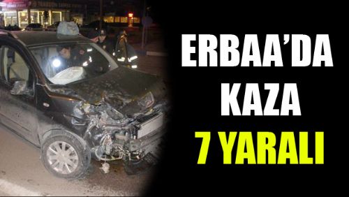 Erbaa'da İki Araç Çarpıştı 7 YARALI