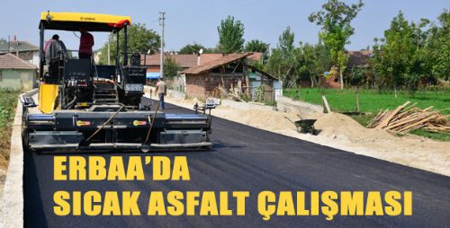 Erbaa'da Sıcak Asfalt Çalışması