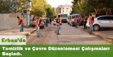 Erbaa'da Temizlik ve Çevre Düzenlemesi Çalışmaları Başladı