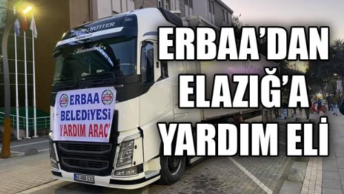 Erbaa'dan deprem bölgesine 3 tır yardım malzemesi