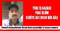 Erbaa'lı Hemşehrimiz İş Kazasında Hayatını Kaybetti