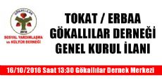 GÖKALLILAR DERNEĞİ GENEL KURUL İLANI