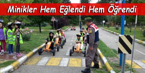 Jandarmadan Miniklere Trafik Eğitimi