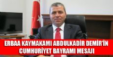 CUMHURİYET BAYRAMI MESAJI