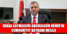  CUMHURİYET BAYRAMI MESAJI