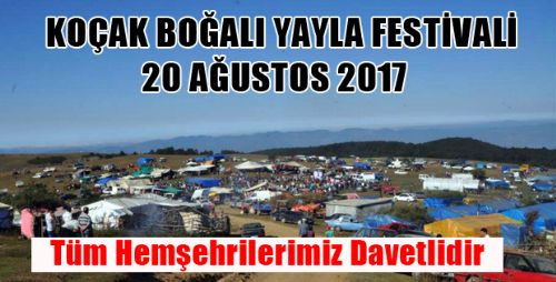 KOÇAK BOĞALI YAYLA ŞENLİĞİNE DAVETLİSİNİZ