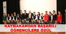 Kaymakamdan 294 öğrenciye Ödül