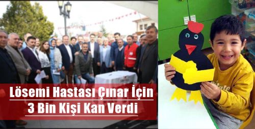 Lösemi Hastası Çınar İçin 3 Bin Kişi Kan Verdi