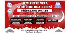 NİKSAR'DA MEMLEKETE VEFA, ŞEHİTLERE DUA GECESİ