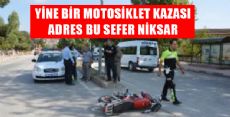 Niksar'da Otomobil ile Motosiklet Çarpıştı: 1 Yaralı
