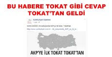 O HABERE TOKAT'TAN TOKAT GİBİ CEVAP