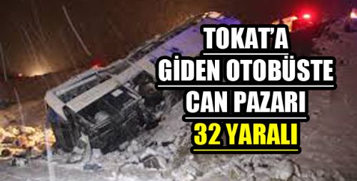 Otobüs Şarampole Devrildi: 32 Yaralı