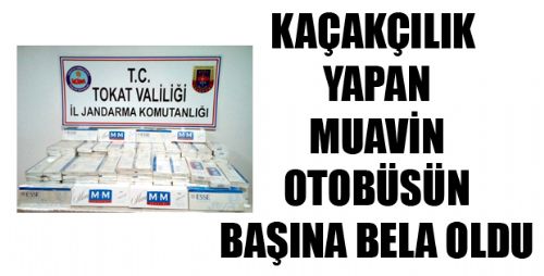 Otobüsü Kaçak Sigarayla Dolduran Muavin Yakalandı