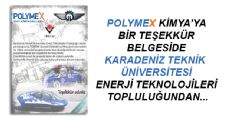 POLYMEX YAPI KİMYASALLARINA BİR TEŞEKKÜR BELGESİ DAHA