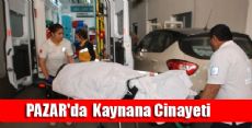 Pazar'da Kaynana CİNAYETİ