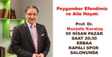 Prof. Dr. Mustafa Karataş Bu Pazar Erbaa'da