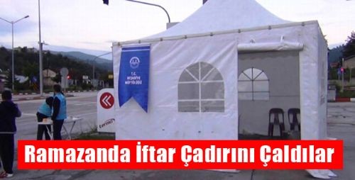 Reşadiye'de Hırsızlar İftar Çadırını Çaldı