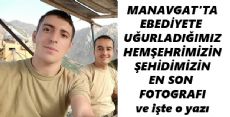 Şehit Hemşehrimizin En Son Fotografı