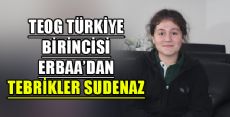 TEOG BİRİNCİSİ ERBAA'DAN TEBRİKLER SUDENAZ 