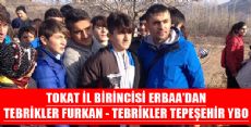 TOKAT İL BİRİNCİSİ ERBAA'DAN